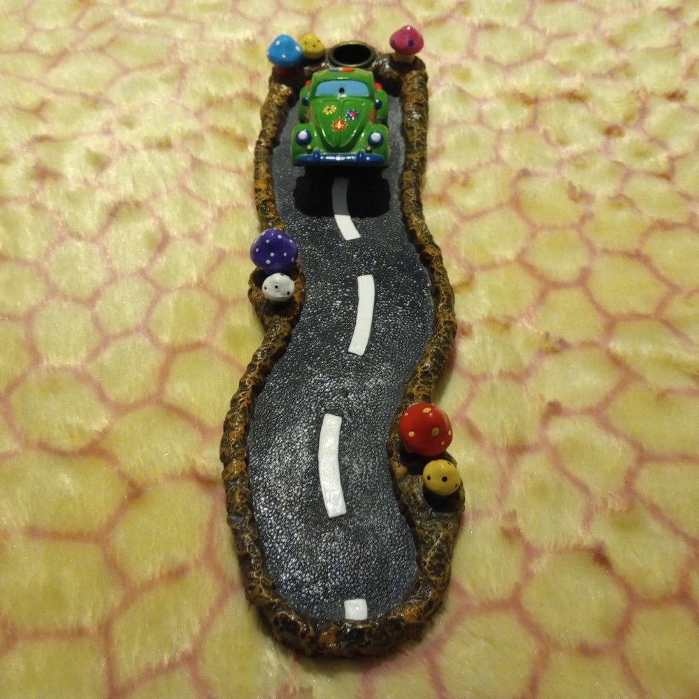Vintage 90s Y2K Volkswagen Beetle Incense Holder in 60s/70s Style, Pre-Owned